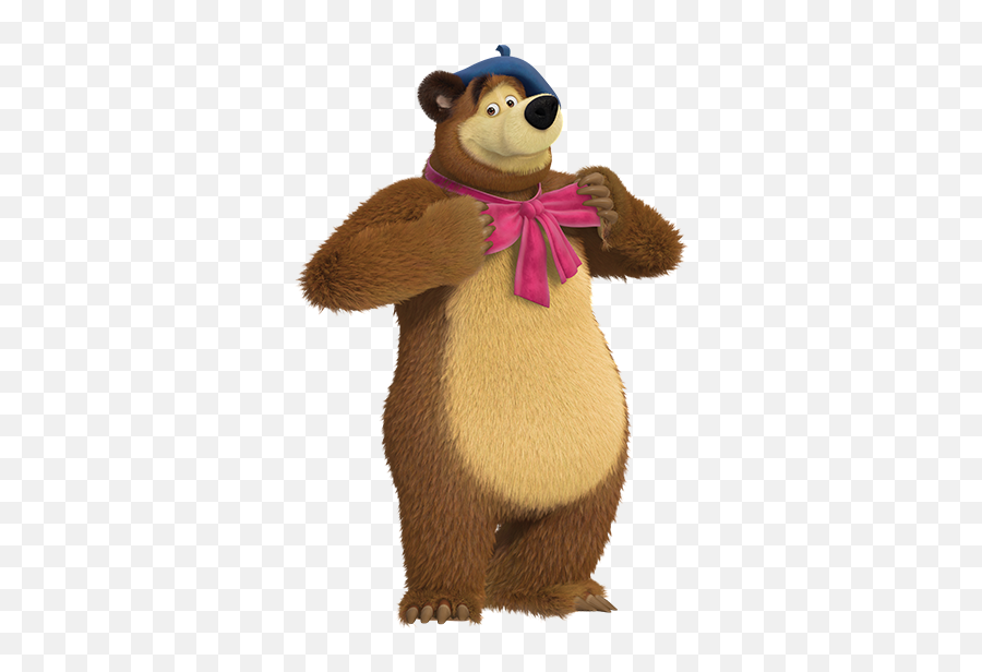 Check Out This Transparent Masha And The Bear All Dressed Up - Marsha And The Bear White Background Emoji,Clipart Dressed