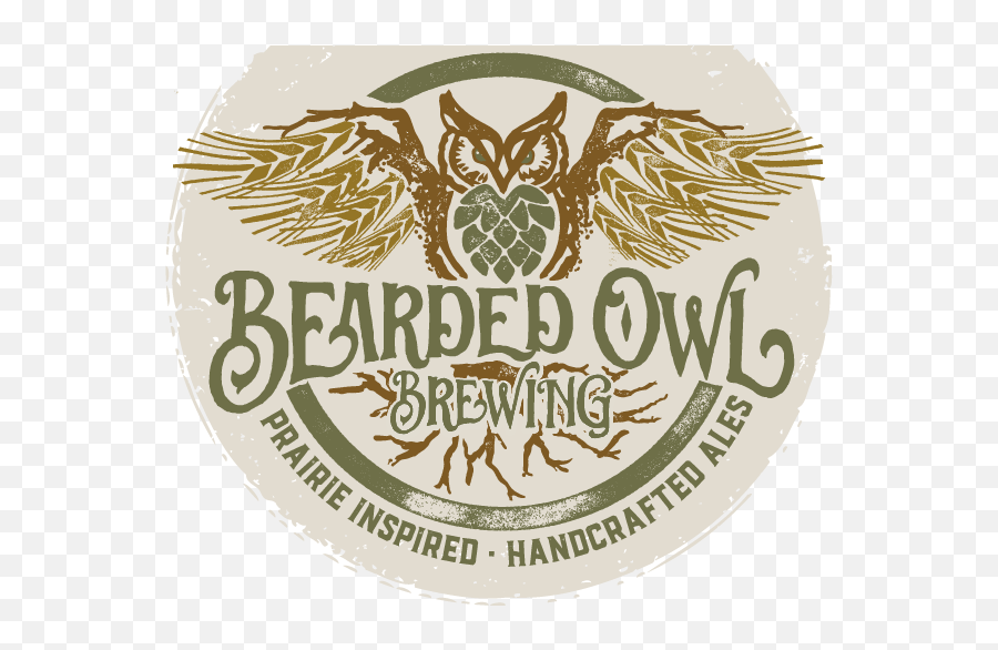 Bearded Owl Brewing Prairie Inspired Handcrafted Ales - Great Horned Owl Emoji,Inspi Logo