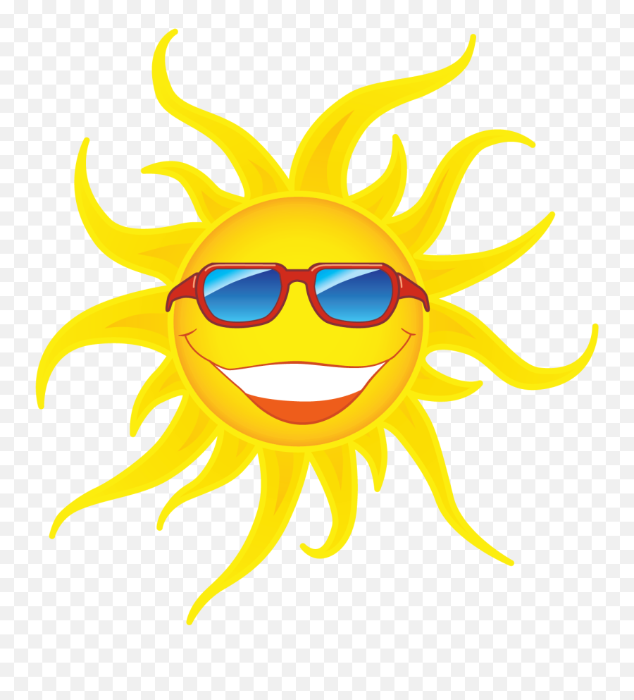 Clip Art - Sun With Red Sunglasses Transparent Png Picture Emoji,Sunglasses Clipart Transparent