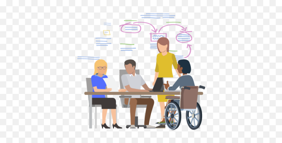 Digital Accessibility And Engineering Emoji,People Sitting At Table Png