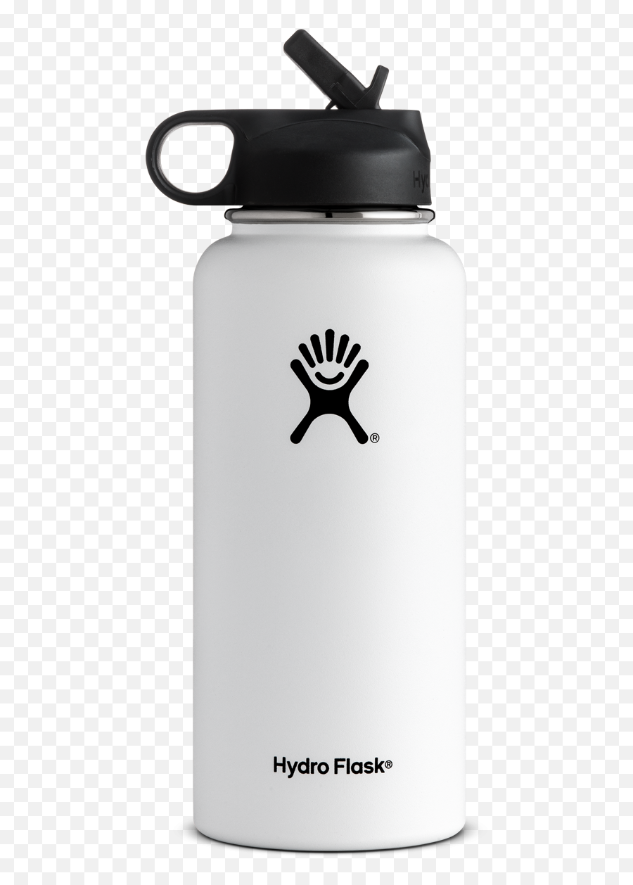 32 Oz Wide Mouth Straw Lid - White 32 Oz Hydro Flask Emoji,Hydro Flask Logo