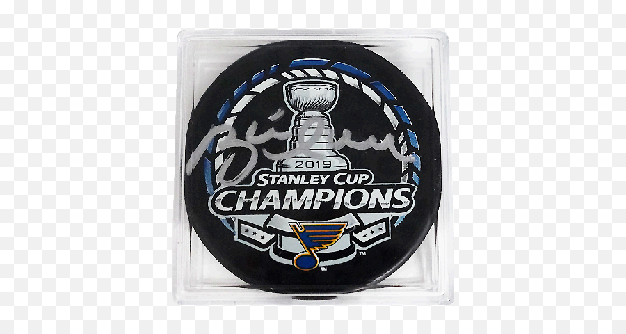 Brett Hull Autographed 2019 St Louis Blues Stanley Cup Champions Puck Cased Psa Emoji,Saint Louis Blues Logo