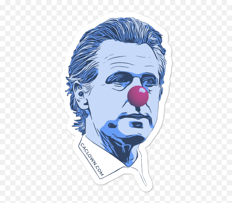 Gavin Newsom Clown Sticker - Hair Design Emoji,Clown Nose Png