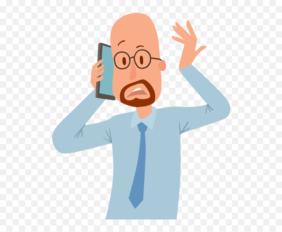 People Talking With Phone Vector Clipart - Full Size Clipart Customer On Phone Png Emoji,People Talking Clipart