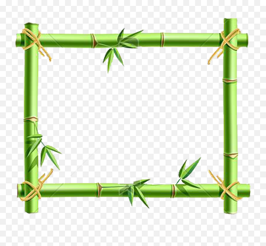 Transparent Bamboo Clip Art - Transparent Bamboo Frame Png Emoji,Bamboo Clipart