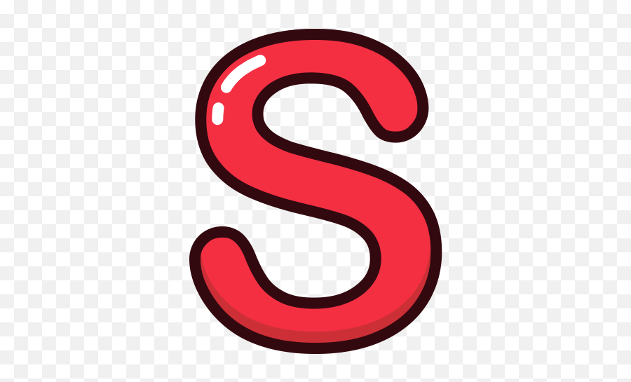 Line Clip Art Font Symbol Icon Graphics - Alphabet Letter S Red Emoji,S Png