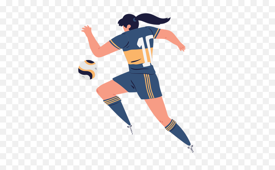 Woman Soccer Player Chasing The Ball - Transparent Png U0026 Svg Jogadora De Futebol Png Emoji,Soccer Ball Transparent