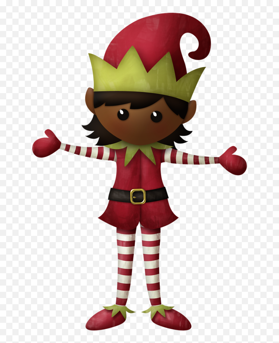 Girl Christmas Elf Clipart - Christmas Elf Girl Emoji,Christmas Elf Clipart