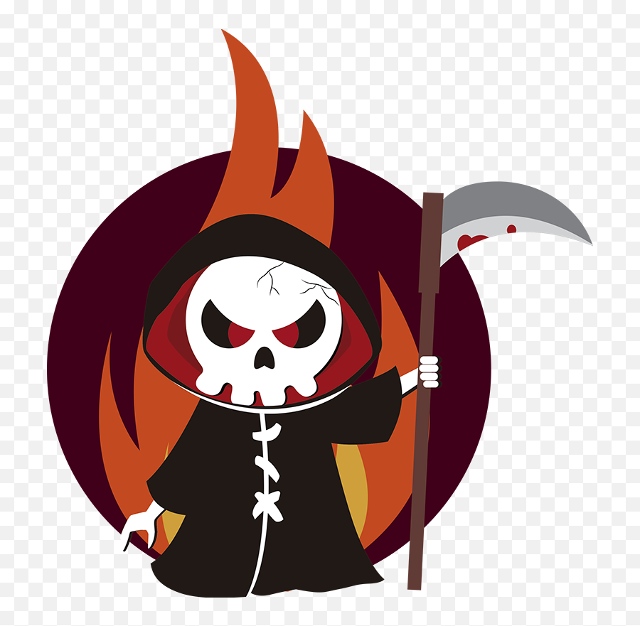 Grim Reaper Halloween Wall Sticker - Disegni Paurosi Per Halloween Emoji,Grim Reaper Logo