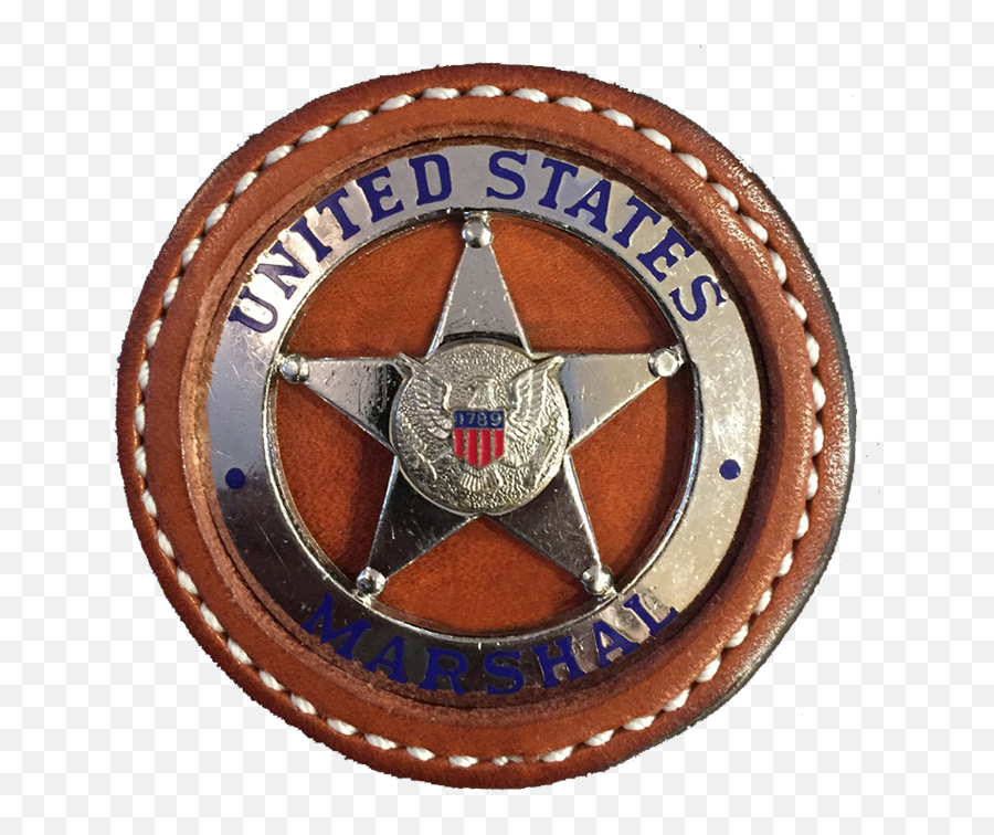 Us Marshal - Us Marshal Badge Holder Brown Leather Emoji,Us Marshals Logo