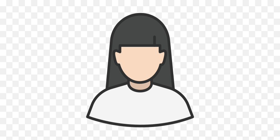Bangs Girl Lady Woman Icon - Girl Icon Emoji,Bangs Png