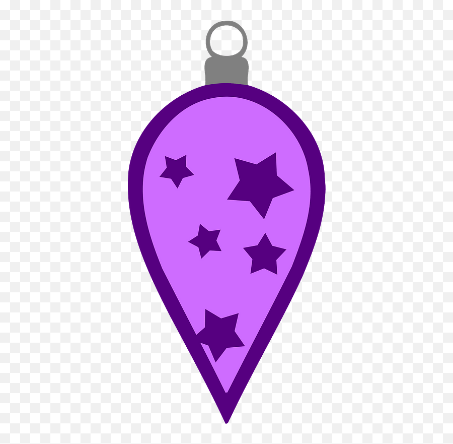 Simple Purple With Star Pattern Christmas Bulb Clipart Free - Brainchild Foundation Emoji,Star Pattern Png