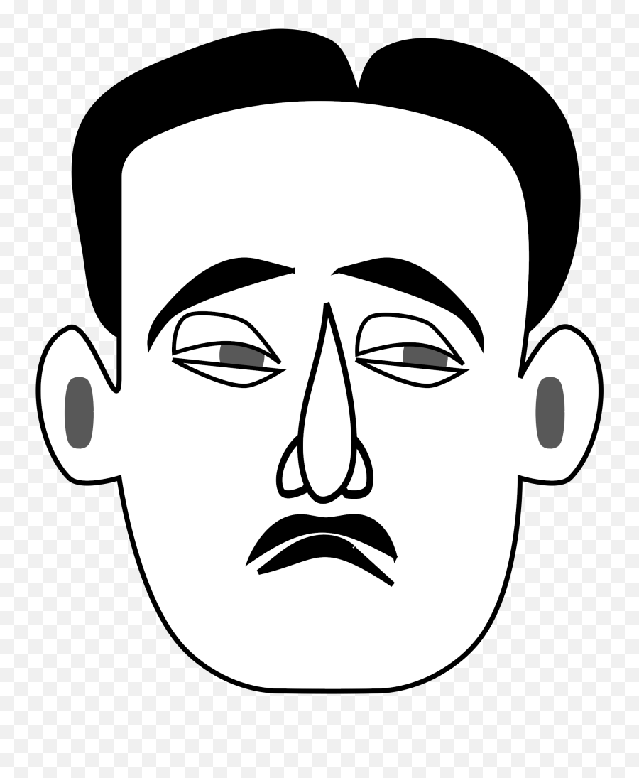 Library Of Sad Man Face Png Royalty Free Stock Png Files - Black And White Guy Clip Art Emoji,Face Clipart