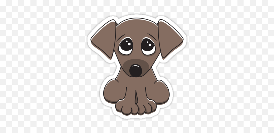 Cute Cartoon Dog With Big Begging Eyes Sticker By Emoji,Sad Dog Png