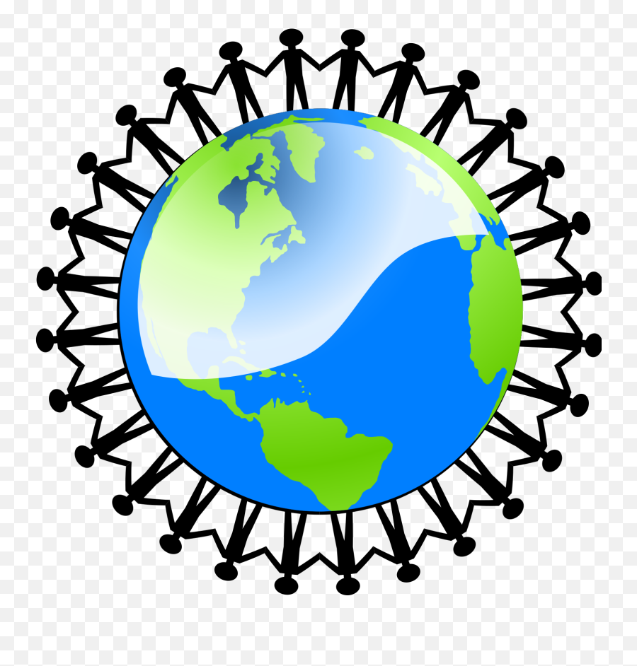 People Holding Hands Around The World Svg Vector People - My Daughter Status Emoji,Holding Hands Clipart