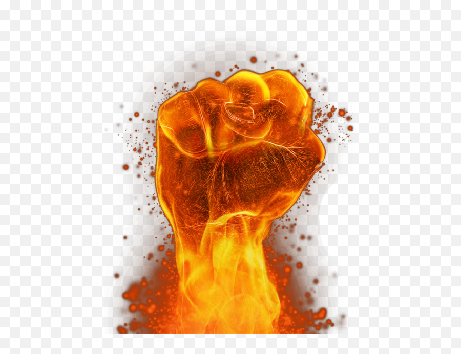 Transparent Fire Hand Png Image Free - Fire Fist Png Emoji,Fire Transparent