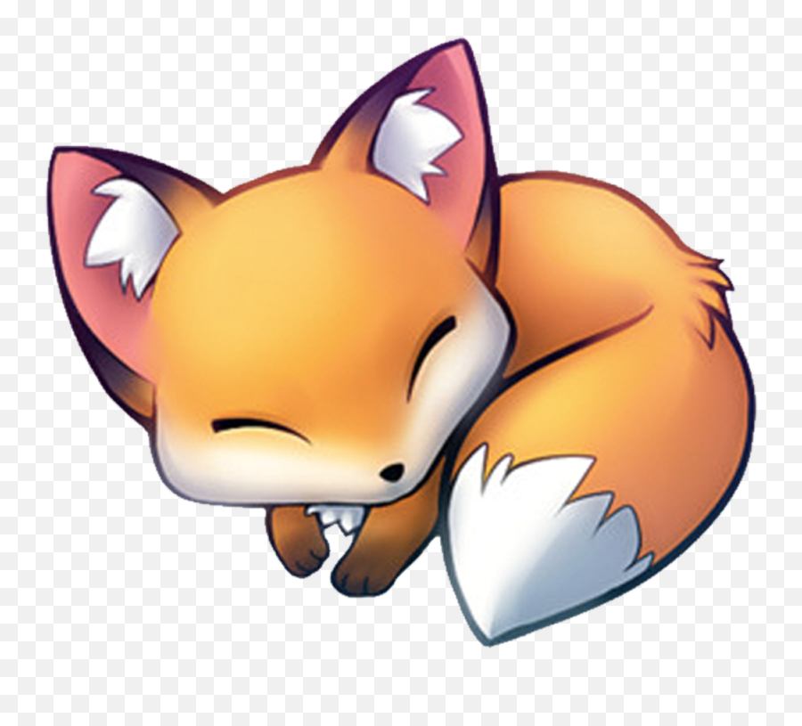 Cute Sleeping Fox Cartoon Transparent Cartoon - Jingfm Fox Cute Animals Drawings Emoji,Zoo Animals Clipart