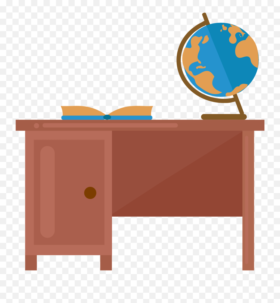 Teacher Desk Clipart - Teacher Desk Clipart Emoji,Desk Clipart