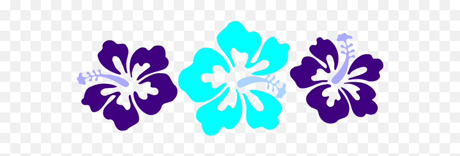 Hawaiian Flower Clip Art Borders - Hibiscus Clip Art Emoji,Free Clipart