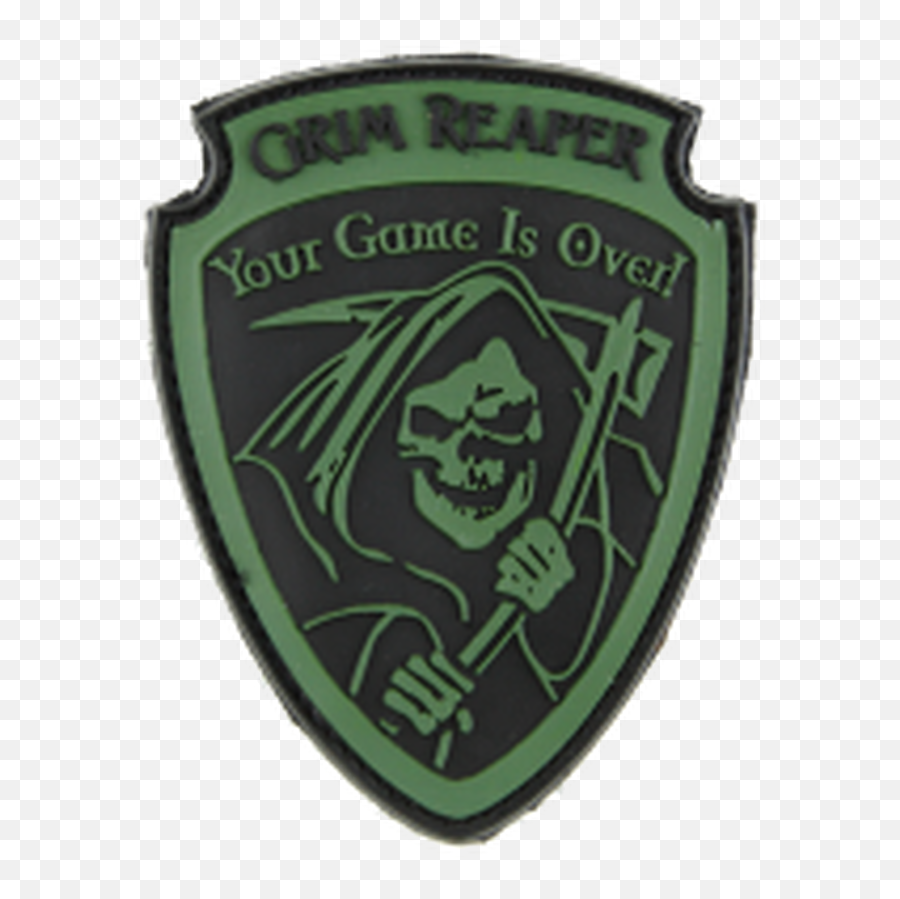 Grim Reaper - Green Morale Patch Solid Emoji,Grim Reaper Logo
