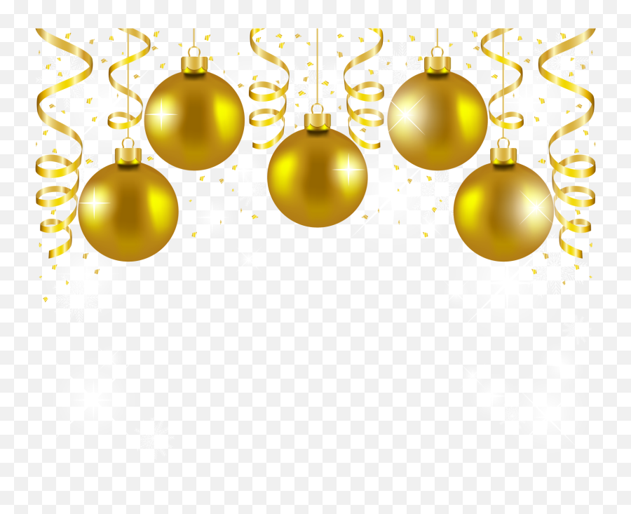 Download Download Gold Christmas Balls Png Clipart Christmas - Transparent Background Christmas Balls Png Emoji,Christmas Ornaments Png