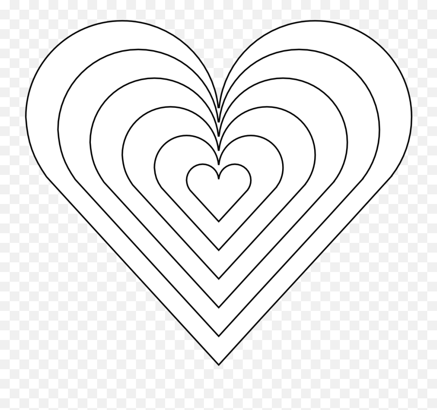 Rainbow Heart Coloring Pages Png Image - Puzzle Tattoo Solid Black Emoji,Rainbow Heart Png