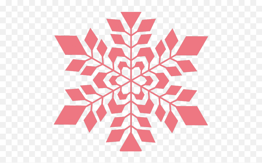 Snowflakes Clipart Symmetrical - Pink Snowflake Transparent Snowflake Clipart Pink Big Emoji,Snowflake Clipart