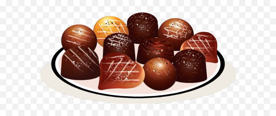 Yummy Clip Art Of Desserts Desserts Clip Art Chocolate Art - Free Clip Art Chocolates Emoji,Plate Clipart
