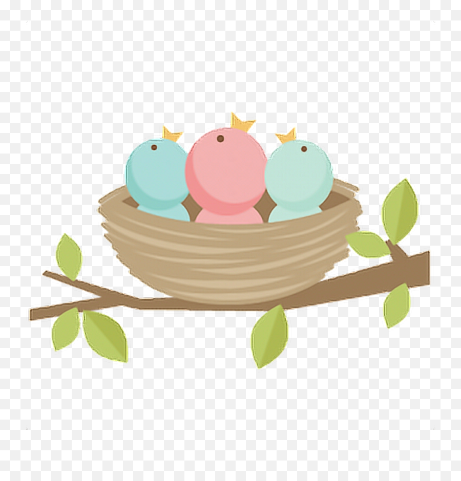 Clipart Bird Nest Png - Cartoon Cute Bird Nest Emoji,Nest Clipart