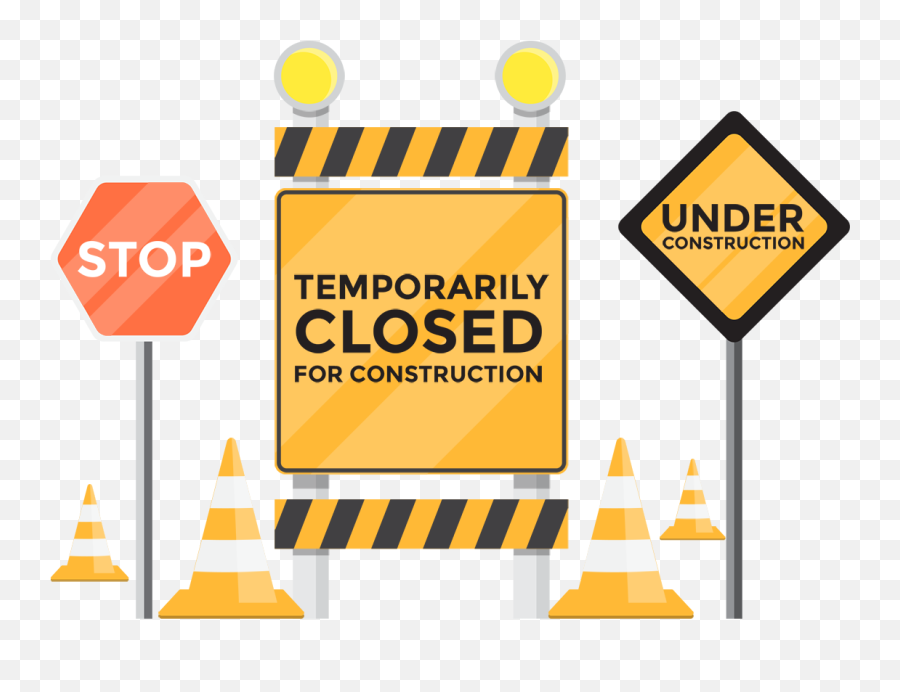 Temporarily Closed - C Under Construction Template For Emoji,Under Construction Sign Png