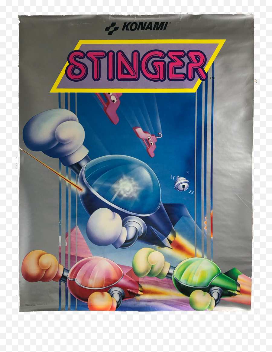Vintage Stinger Nes Konami Promotional Poster Emoji,Konami Logo Transparent