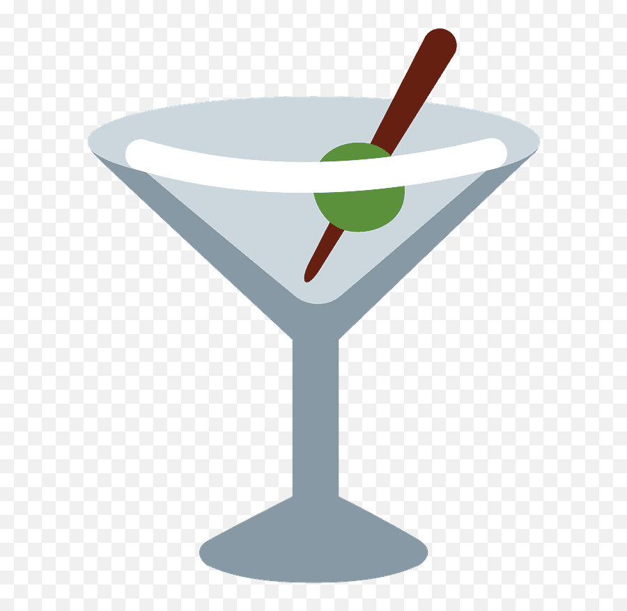 Cocktail Glass Emoji Clipart Free Download Transparent Png - Cocktail Emoji Discord,Martini Glass Clipart