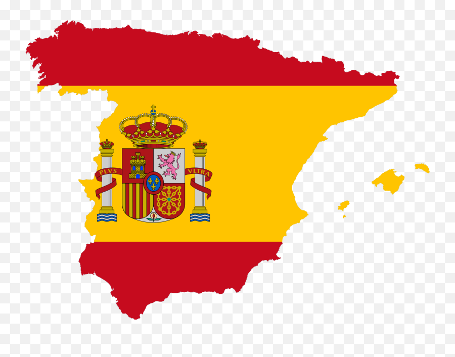 Flag Of Spain As Picture For Clipart - Spain Flag Map Png Emoji,Spanish Clipart