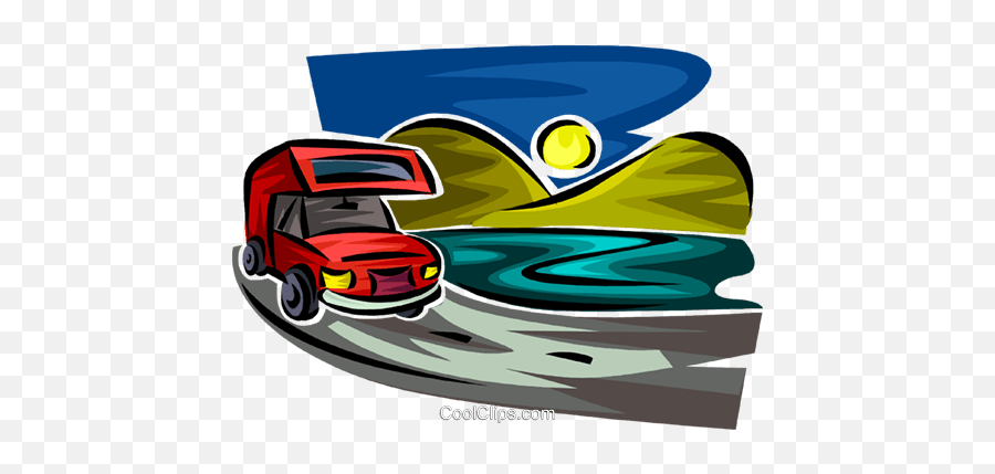 Rv Driving - Rv On Road Clipart Emoji,Rv Clipart