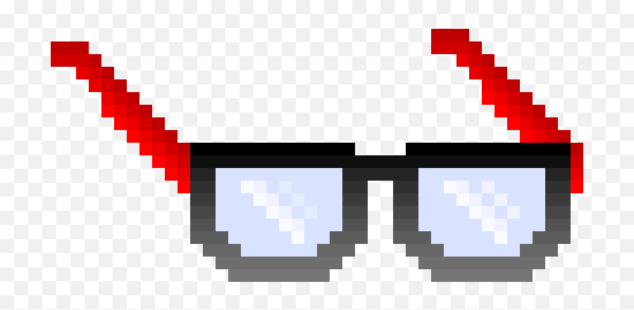 Red Glasses Pixel Art Maker - Full Rim Emoji,Pixel Sunglasses Png