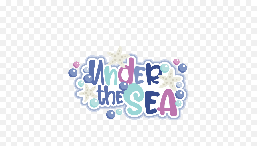 Under The Sea Title Unicorn Svg Cut - Cute Under The Sea Cliparts Emoji,Under The Sea Clipart