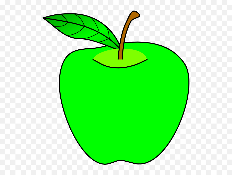 Green Apple Clipart Free - Green Clip Art Apple Emoji,Apple Clipart