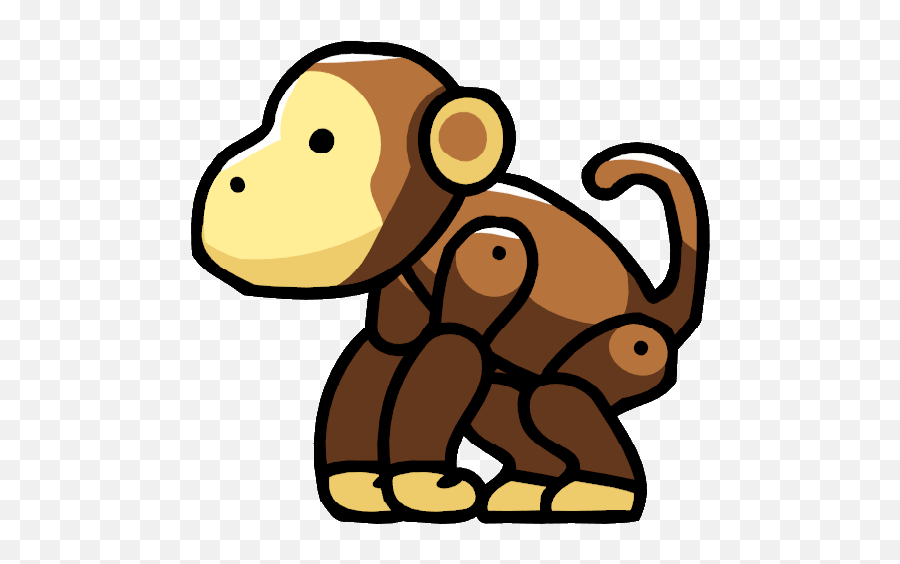 Scribblenauts Monkey Pnglib U2013 Free Png Library - Monkey Scribblenauts Emoji,Monkey Transparent Background
