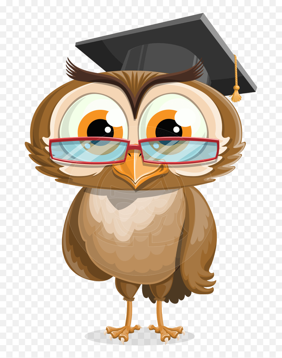 A - Wise Owl Cartoon Emoji,Owl Transparent Background
