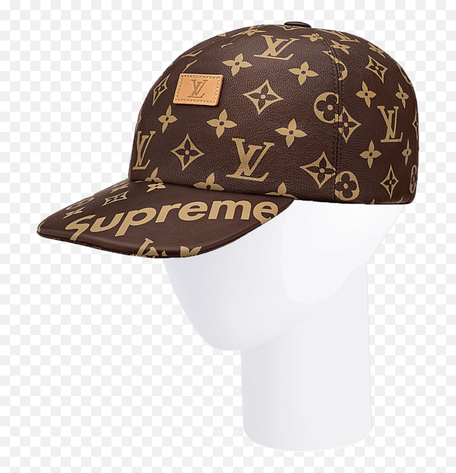 Download Supreme Strapback Cap - Louis Vuitton Black Loui Vuitton Hat Png Emoji,Supreme Louis Vuitton Logo