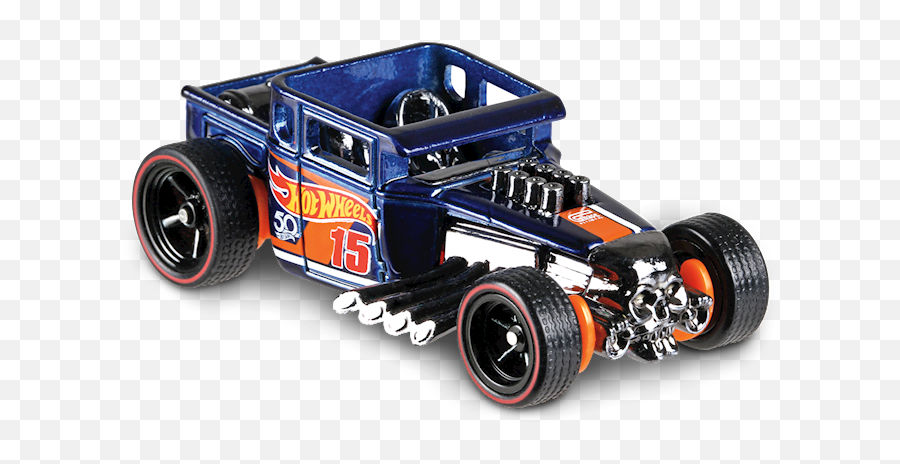 Bone Shaker In Blue Hw 50th Race Team Car Collector Hot - Boneshaker Hot Wheels Emoji,Hot Wheels Png