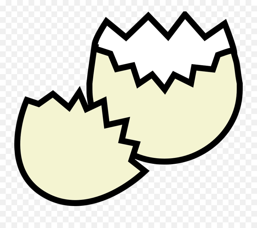 Fried Egg Clipart Clipart - Clipartandscrap Cartoon Cracked Egg Shell Emoji,Egg Clipart Black And White