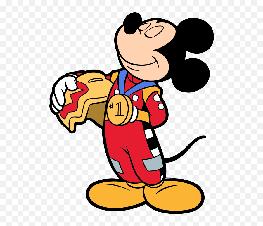 Mickey Mouse Wearing Gold Medal - Disney Junior Coloring Clipart Mickey Mouse Roadster Racers Emoji,Gold Medal Clipart