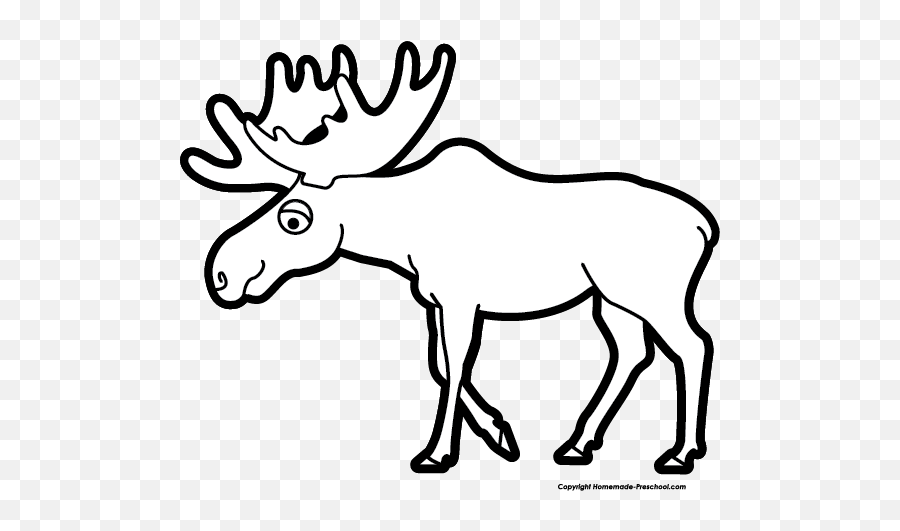 Moose Clipart 9 Clip Art Images - Moose Clipart Black And White Emoji,Moose Clipart