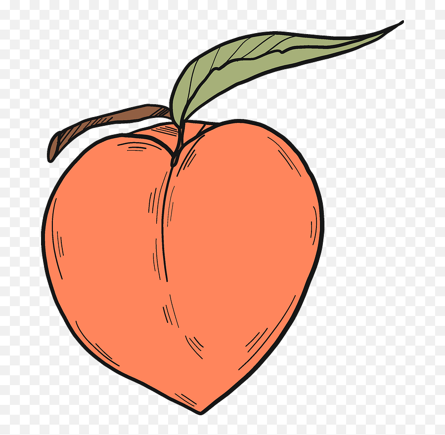 Peach Clipart Free Download Transparent Png Creazilla - Fresh Emoji,Peach Clipart