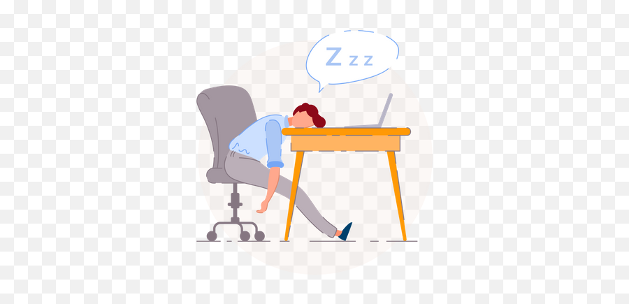 Best Premium Tired Office Worker Illustration Download In Emoji,Tired Png