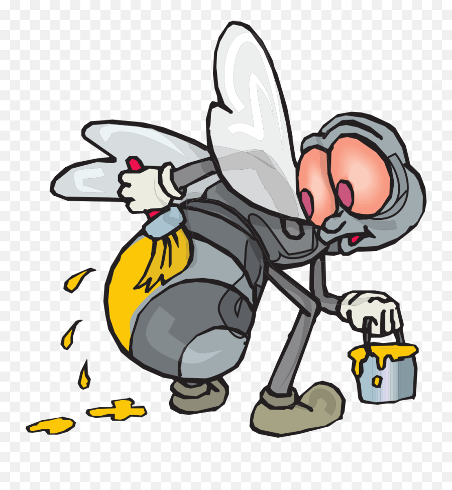 Paint Yellow Cartoon Bee Stripes Wings Painting - Painter Bee Emoji,Painter Clipart