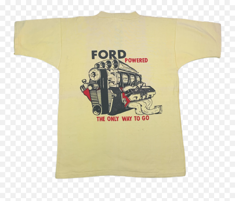 Vintage Ford Motor Company Ford Powered Lace Up Collar - Short Sleeve Emoji,Ford Motor Company Logo