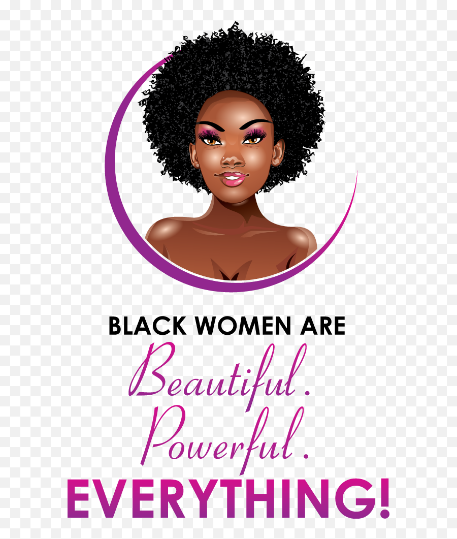 Lovely - Black Women Are Beautiful Emoji,Afro Logo