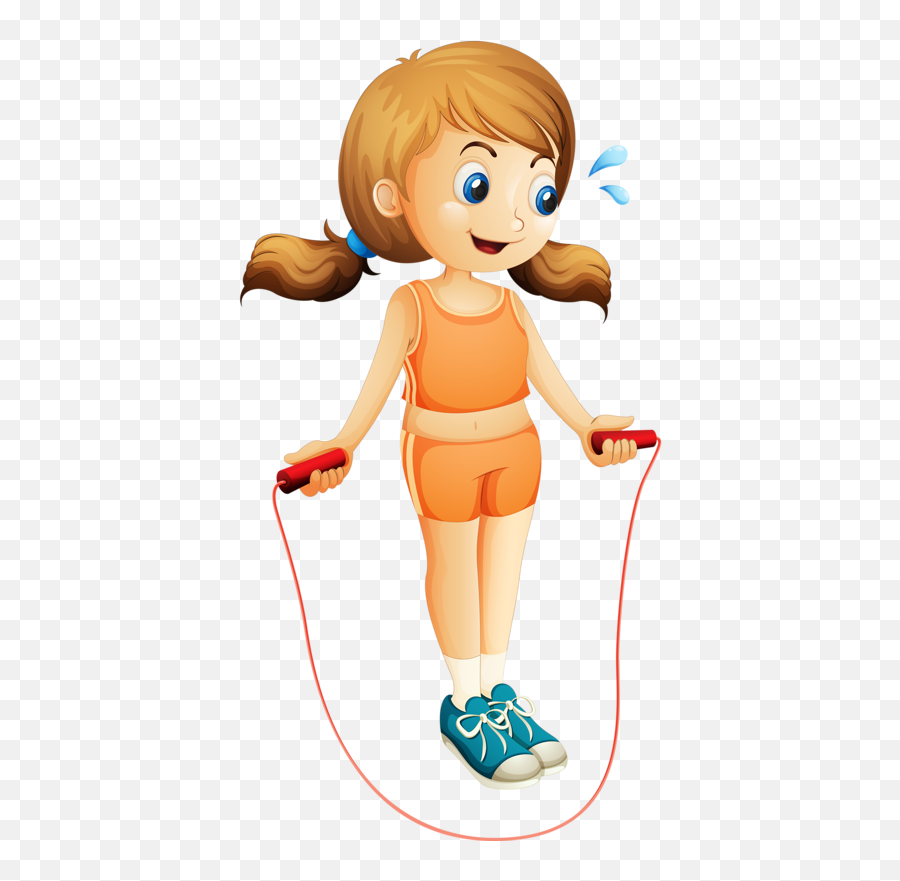 Exercising Clipart Jump Rope Exercising Jump Rope - Kid Jumprope Emoji,Exercise Clipart